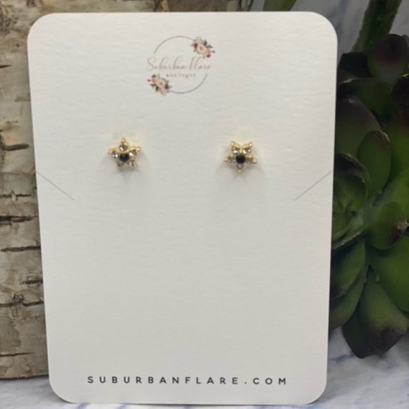 Jewelry - Star Stud Earrings- Black
